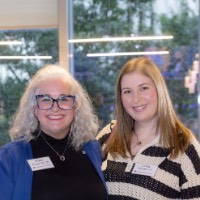 GVSU Alumni Director Susan Proctor posing with Lauren Reindel